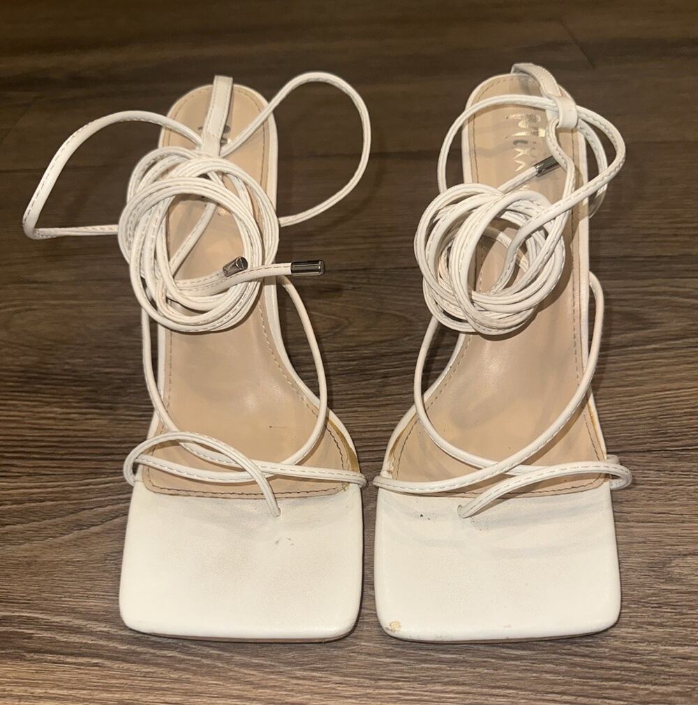 White Strappy Heels Women’s Size 10